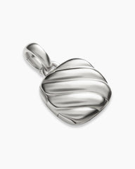 Sculpted Cable Square Locket in Sterling Silver, 14.5mm