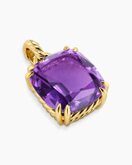 Marbella Pendant in 18K Yellow Gold with Amethyst, 22mm