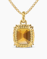 Marbella Pendant in 18K Yellow Gold with Citrine, 22mm