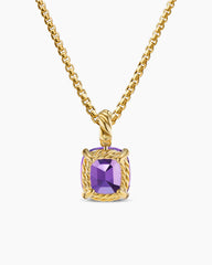 Marbella Pendant in 18K Yellow Gold with Amethyst, 12mm