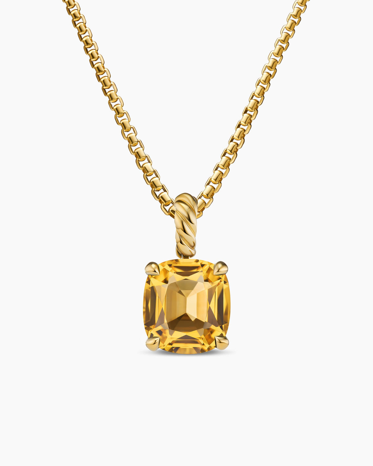 Marbella Pendant in 18K Yellow Gold with Citrine, 12mm