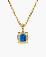Marbella Pendant in 18K Yellow Gold with Hampton Blue Topaz, 12mm