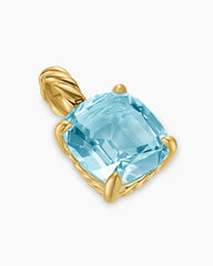 Marbella Pendant in 18K Yellow Gold with Sky Blue Topaz, 12mm
