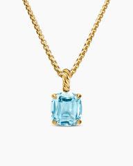 Marbella Pendant in 18K Yellow Gold with Sky Blue Topaz, 12mm