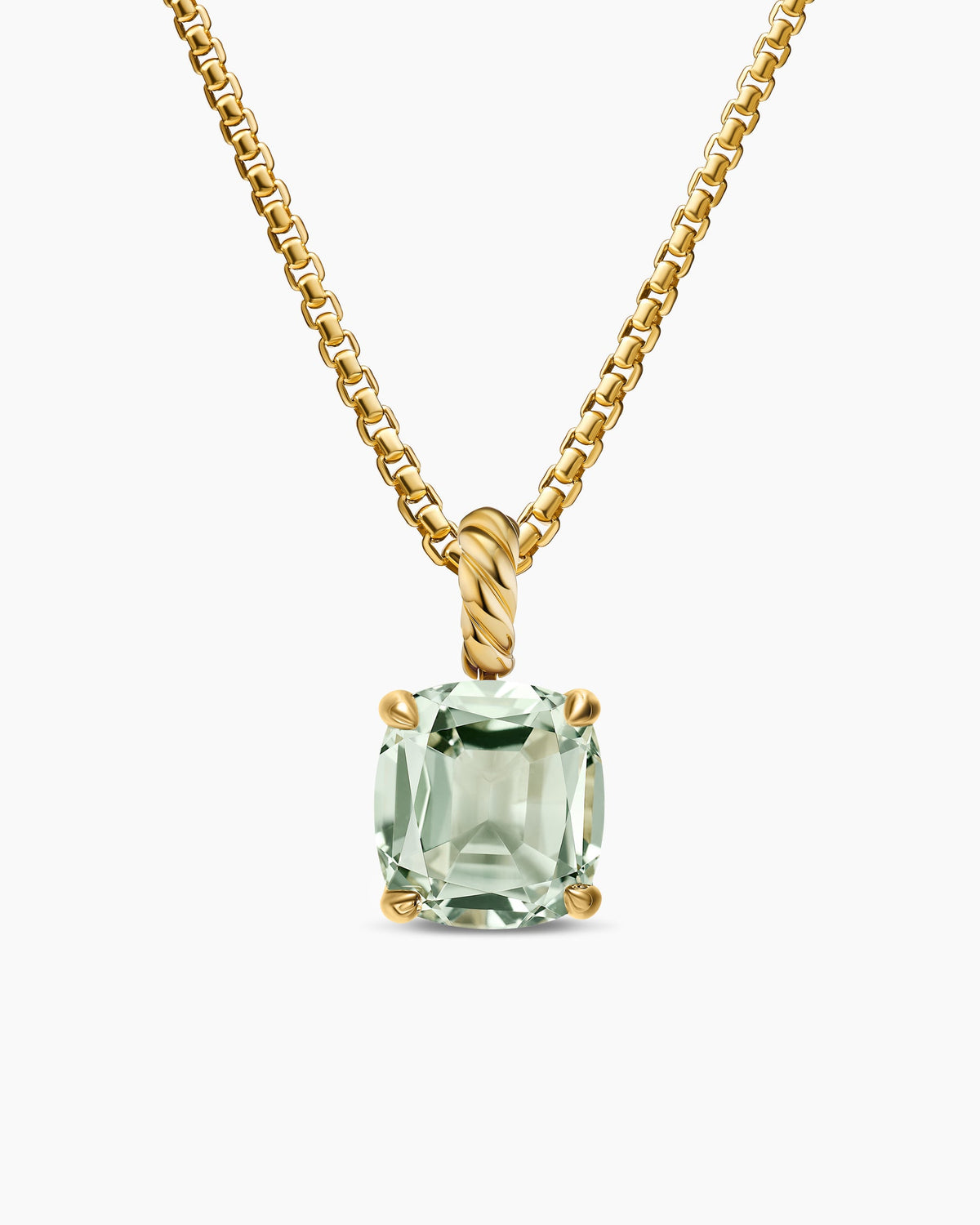 Marbella Pendant in 18K Yellow Gold with Prasiolite, 12mm