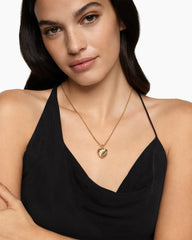 Sculpted Cable Heart Locket in 18K Yellow Gold, 23mm