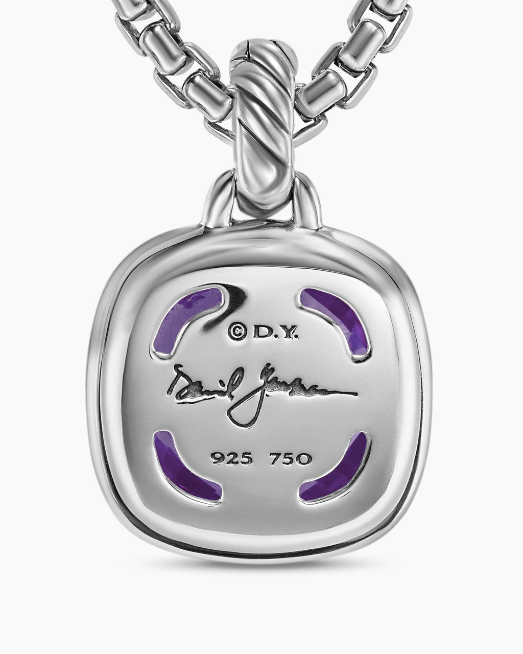 Albion® Pendant in Sterling Silver with 18K Yellow Gold and Amethyst, 11mm