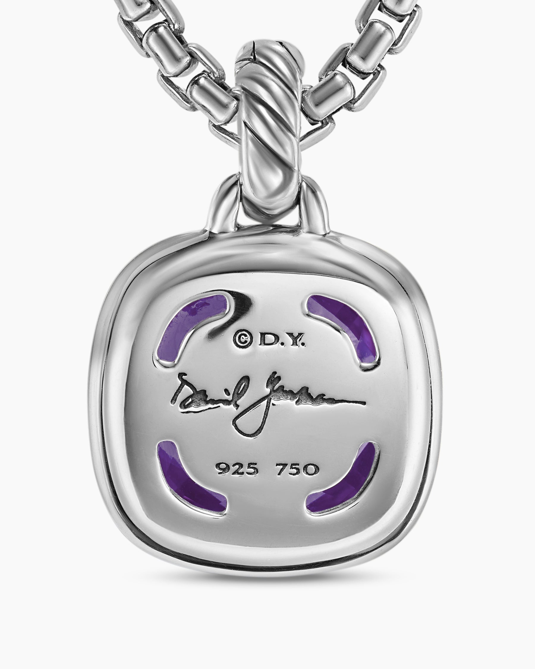 Albion® Pendant in Sterling Silver with 18K Yellow Gold and Amethyst, 11mm