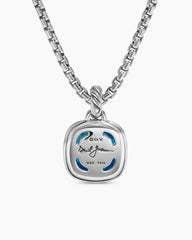 Albion® Pendant in Sterling Silver with 18K Yellow Gold and Blue Topaz, 11mm