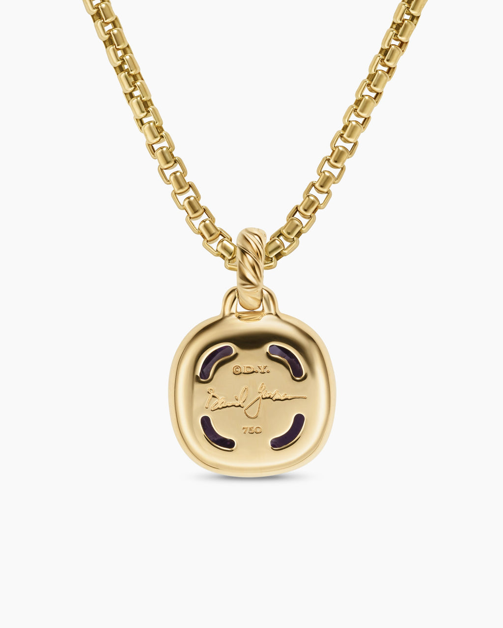 Albion® Pendant in 18K Yellow Gold with Amethyst and Diamonds, 11mm
