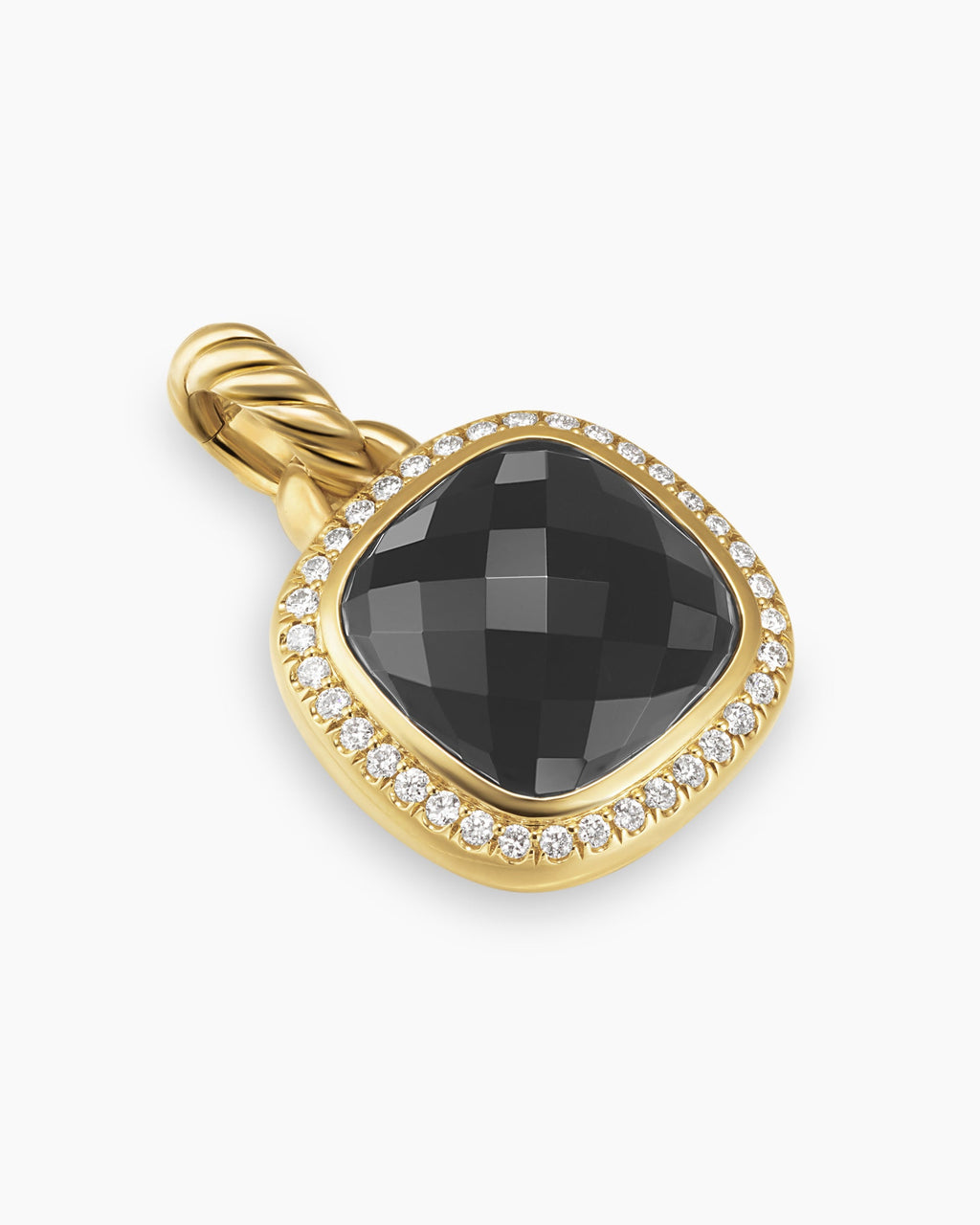 Albion® Pendant in 18K Yellow Gold with Black Onyx and Diamonds, 11mm