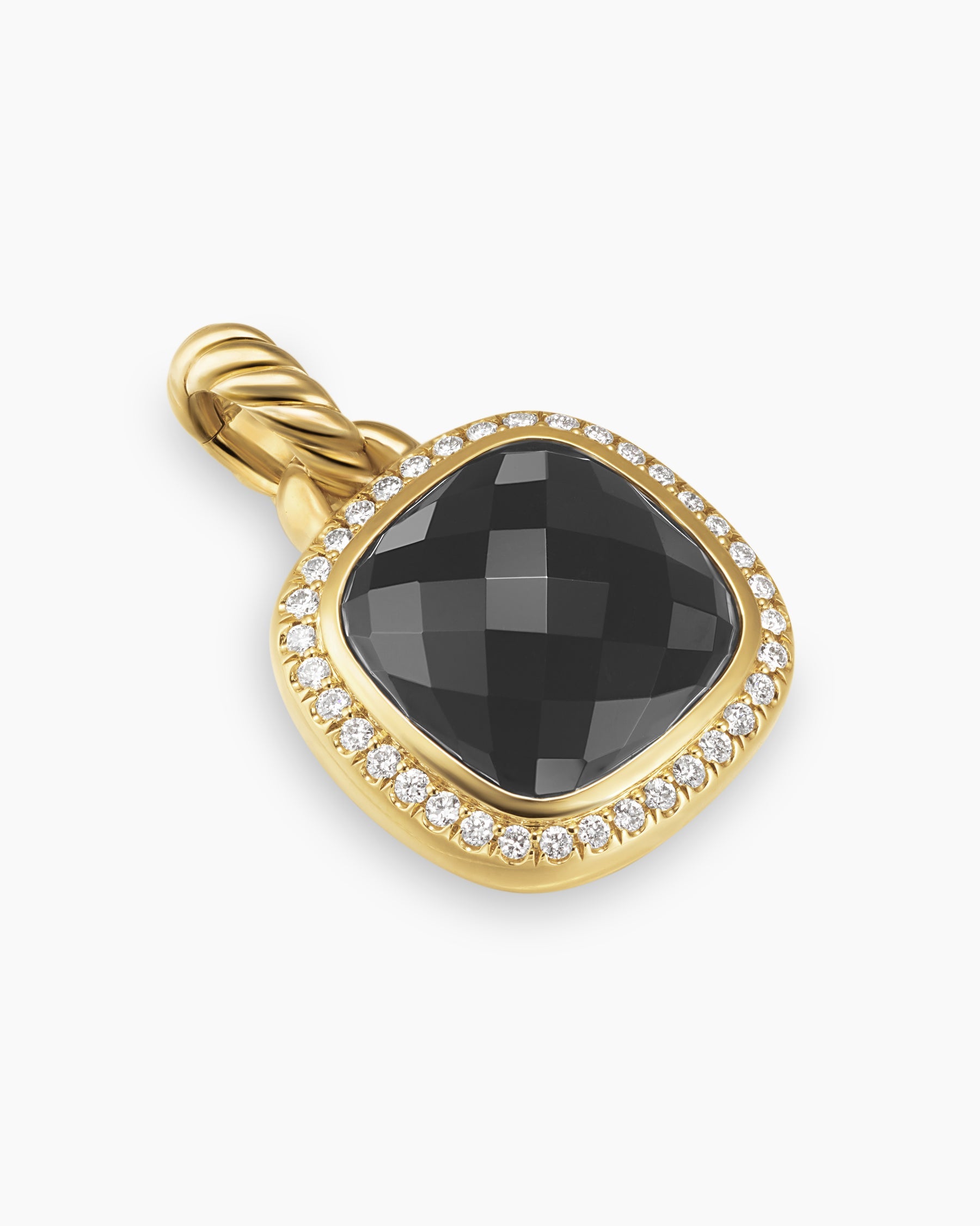 Albion® Pendant in 18K Yellow Gold with Black Onyx and Diamonds, 11mm