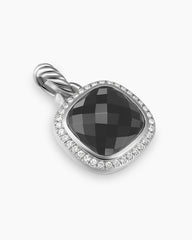 Albion® Pendant in Sterling Silver with Black Onyx and Diamonds, 11mm