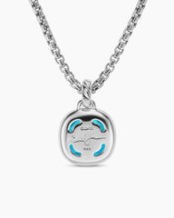 Albion® Pendant in Sterling Silver with Blue Topaz and Diamonds, 11mm