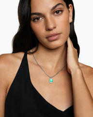 Albion® Pendant in Sterling Silver with Lagoon Orchid and Diamonds, 11mm