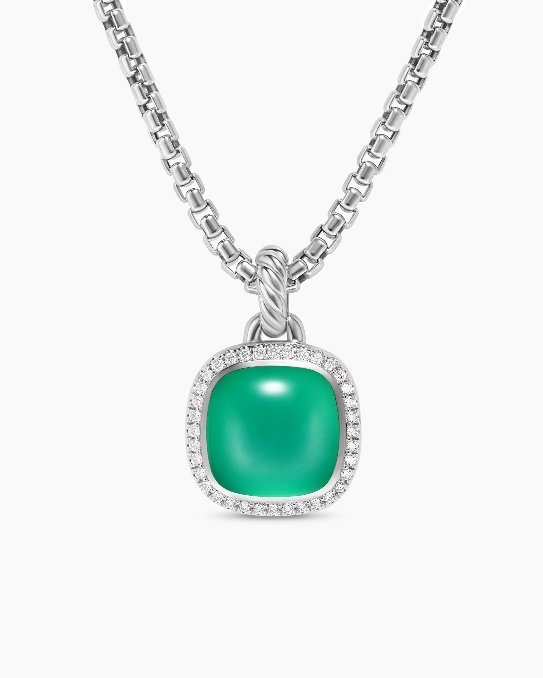 Albion® Pendant in Sterling Silver with Lagoon Orchid and Diamonds, 11mm
