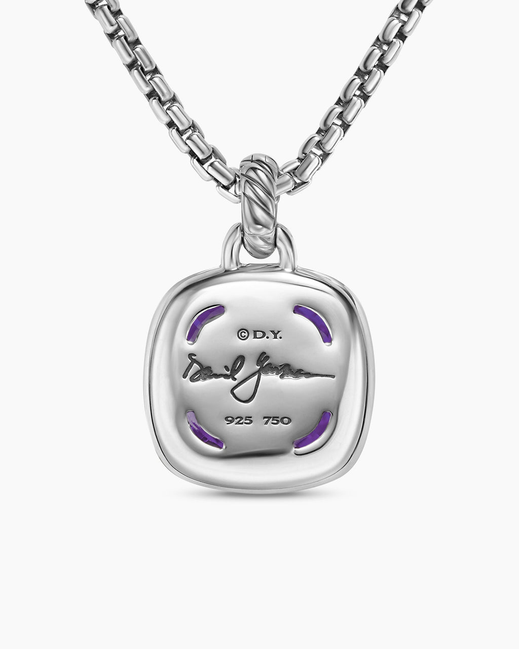 Albion® Pendant in Sterling Silver with 18K Yellow Gold and Amethyst, 15mm