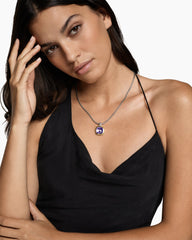 Albion® Pendant in Sterling Silver with 18K Yellow Gold and Amethyst, 15mm