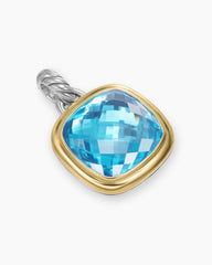 Albion® Pendant in Sterling Silver with 18K Yellow Gold and Blue Topaz, 15mm