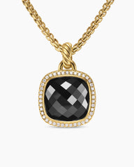 Albion® Pendant in 18K Yellow Gold with Black Onyx and Diamonds, 15mm