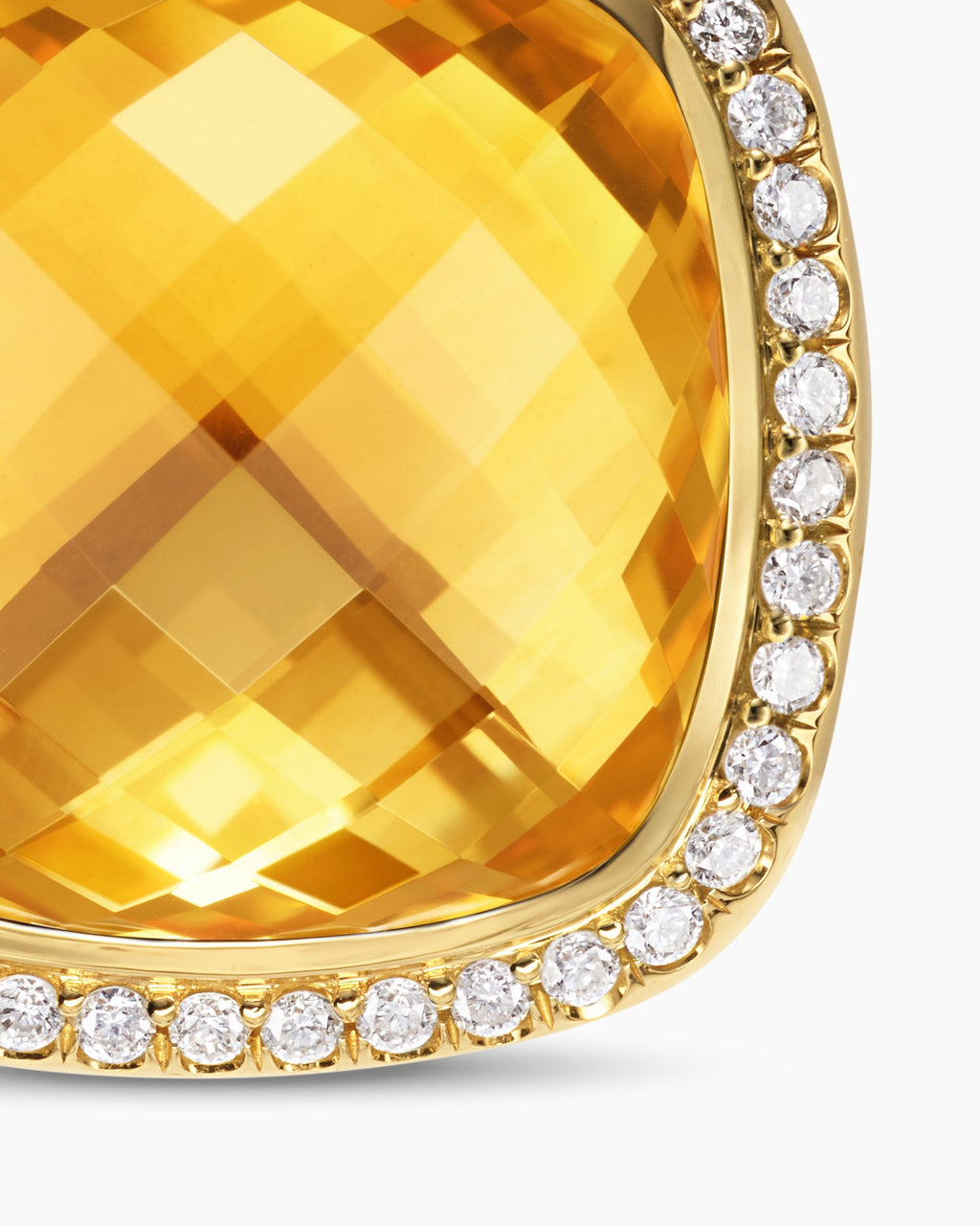 Albion® Pendant in 18K Yellow Gold with Citrine and Diamonds, 15mm