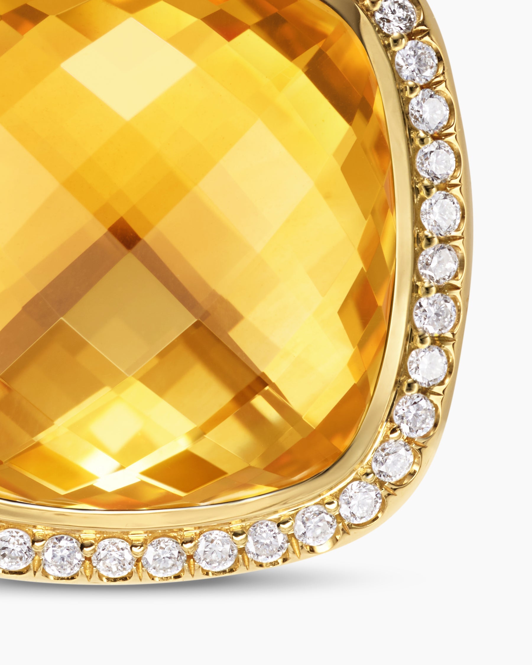 Albion® Pendant in 18K Yellow Gold with Citrine and Diamonds, 15mm