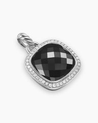 Albion® Pendant in Sterling Silver with Black Onyx and Diamonds, 15mm