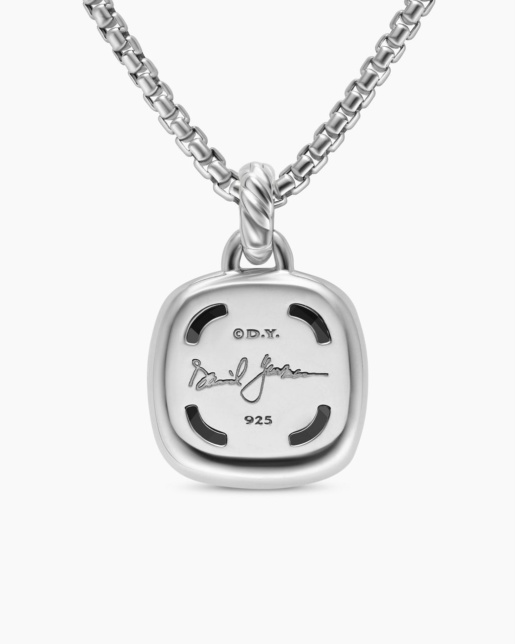 Albion® Pendant in Sterling Silver with Black Onyx and Diamonds, 15mm