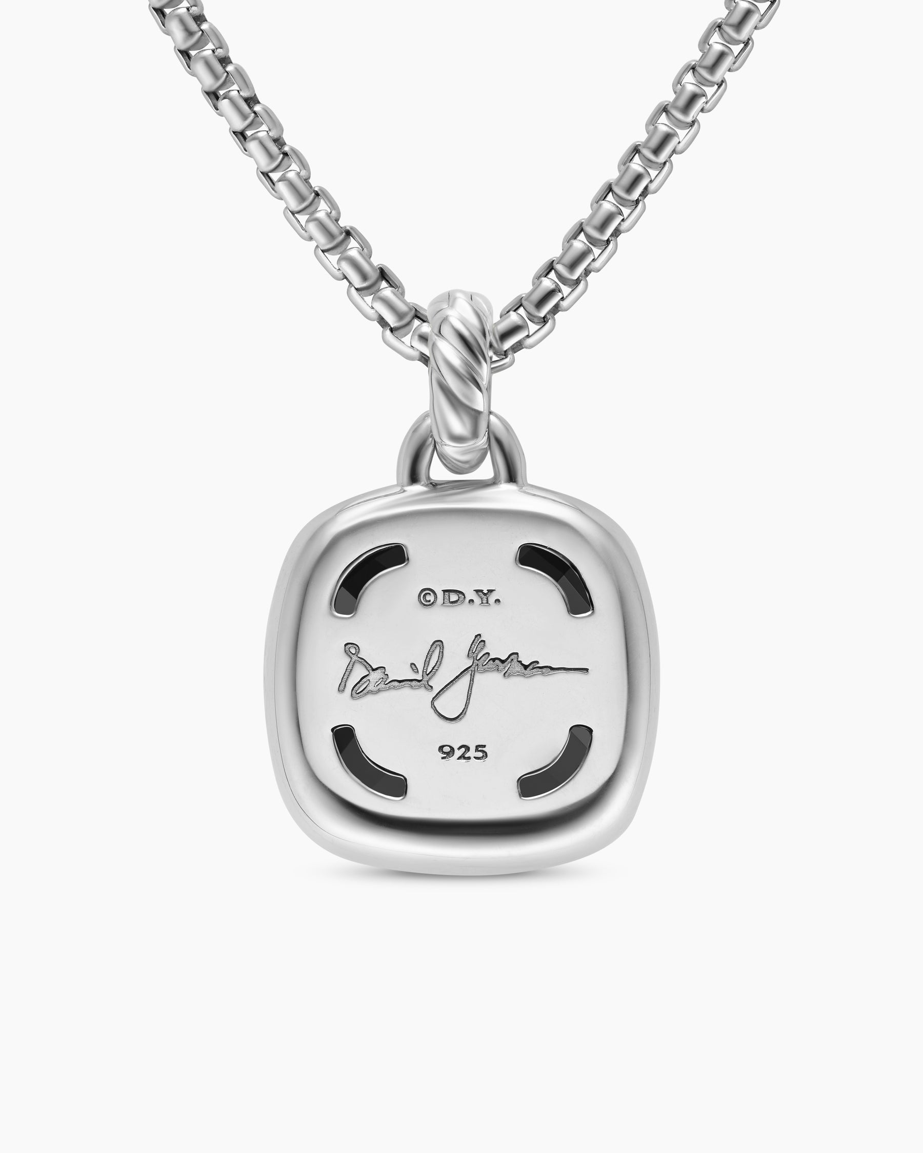 Albion® Pendant in Sterling Silver with Black Onyx and Diamonds, 15mm