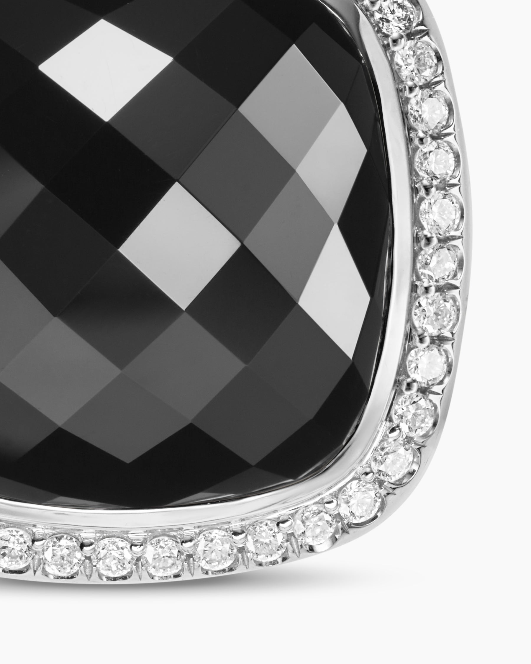 Albion® Pendant in Sterling Silver with Black Onyx and Diamonds, 15mm