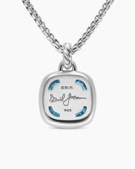 Albion® Pendant in Sterling Silver with Blue Topaz and Diamonds, 15mm