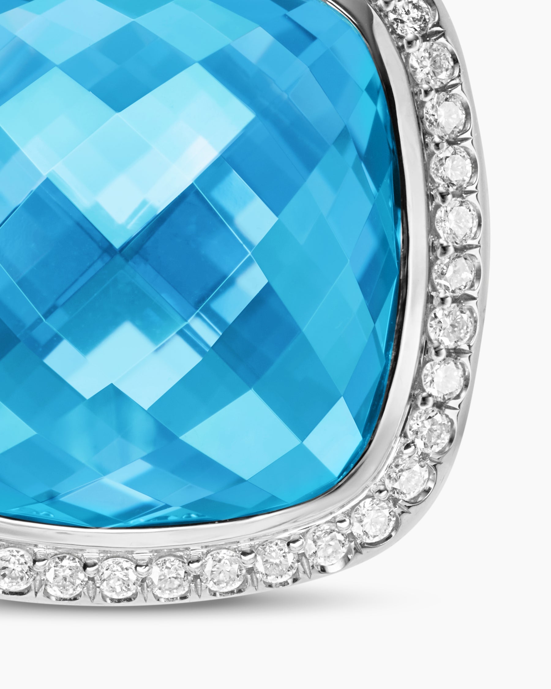 Albion® Pendant in Sterling Silver with Blue Topaz and Diamonds, 15mm