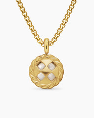 Pearl Classics Cable Halo Amulet in 18K Yellow Gold with Diamonds, 18.8mm