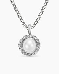 Pearl Classics Cable Halo Amulet in Sterling Silver with Diamonds, 18.8mm