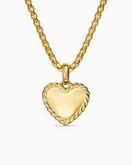 Pavé Heart Amulet in 18K Yellow Gold with Diamonds, 15.6mm