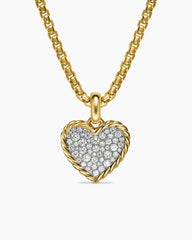 Pavé Heart Amulet in 18K Yellow Gold with Diamonds, 15.6mm