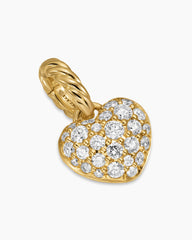 Petite Pavé Heart Amulet in 18K Yellow Gold with Diamonds, 7.4mm