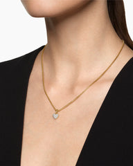 Petite Pavé Heart Amulet in 18K Yellow Gold with Diamonds, 7.4mm