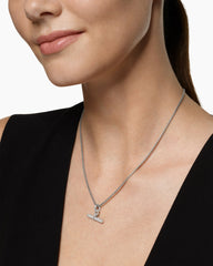 DY Madison® Toggle Pendant in Sterling Silver with Diamonds, 20.2mm