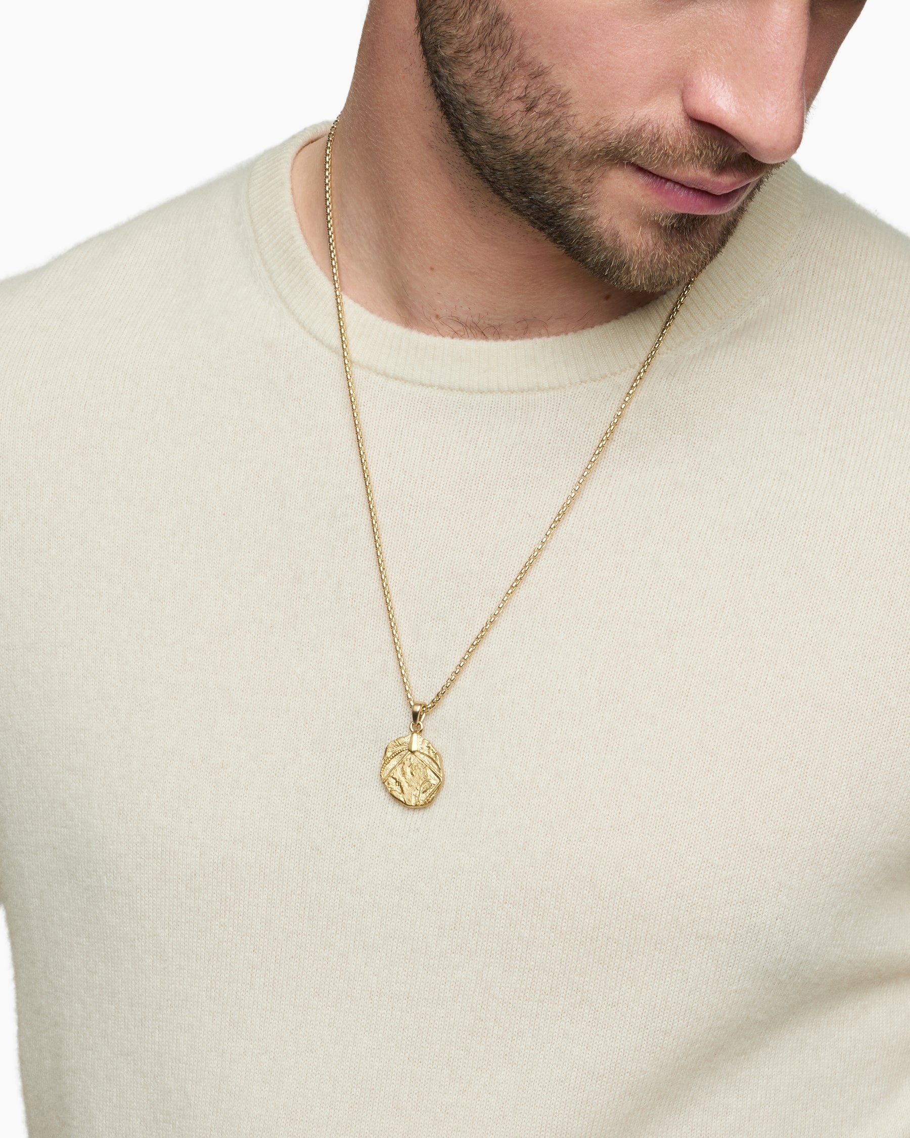 Shipwreck Coin Amulet in 18K Yellow Gold, 28.4mm
