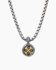 Shipwreck Coin Amulet in Sterling Silver with 18K Yellow Gold, 10.5mm