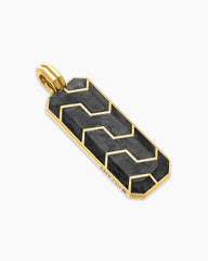 Streamline® Ingot Amulet in 18K Yellow Gold with Forged Carbon, 43mm