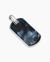 Chevron Tag in Sterling Silver with Pietersite, 35mm