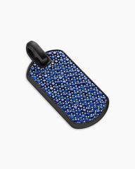 Chevron Tag in Black Titanium with Sapphires, 35mm