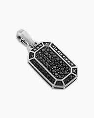 Streamline® Amulet in Sterling Silver with Black Diamonds, 22mm