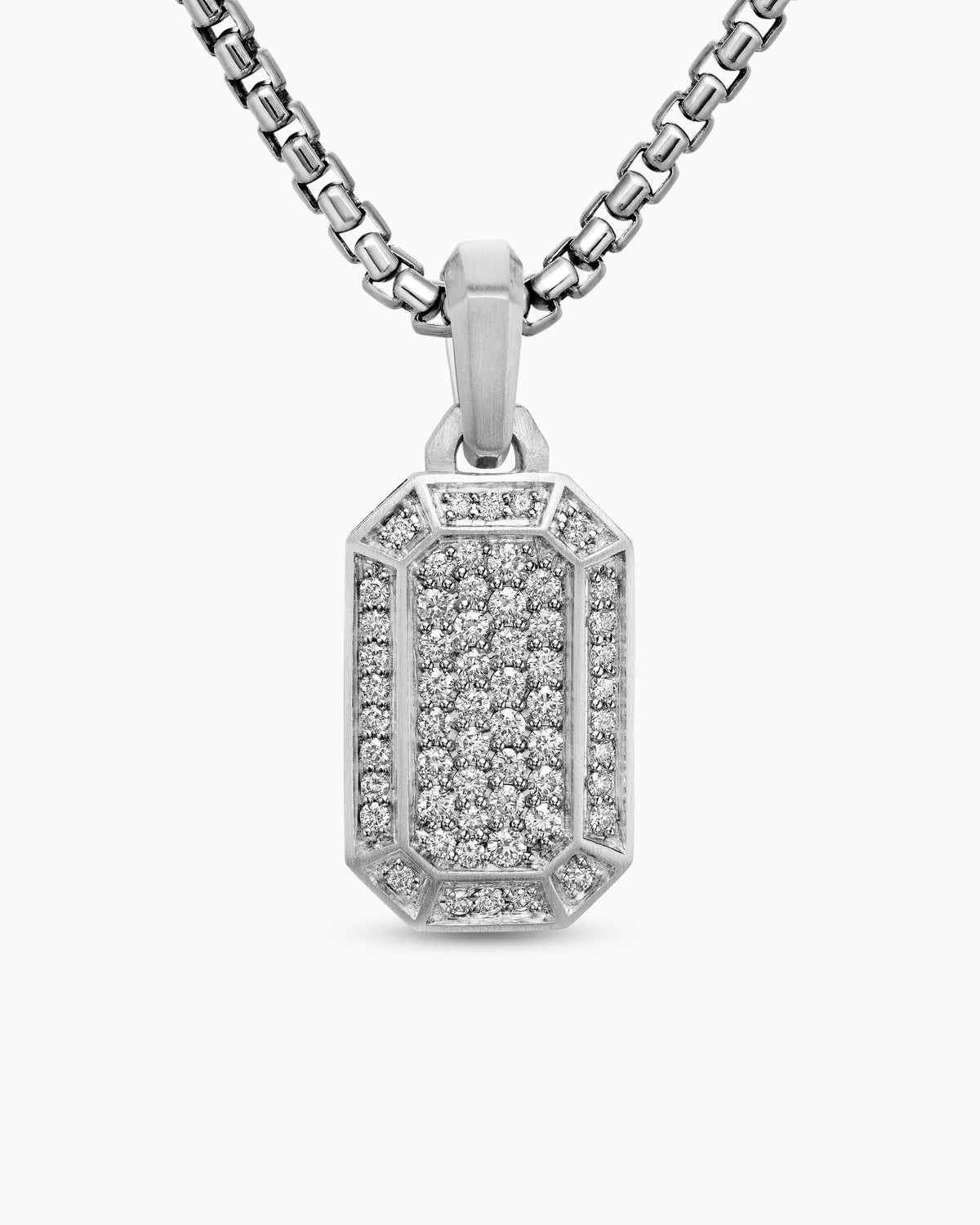 Streamline® Amulet in Sterling Silver with Diamonds, 22mm