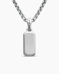 Streamline® Amulet in Sterling Silver with Black Diamonds, 17mm
