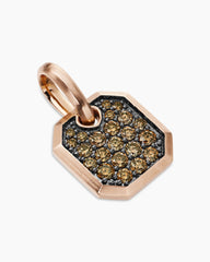 Octagonal Amulet in 18K Rose Gold with Cognac Diamonds, 15mm