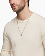 Octagonal Amulet in 18K Rose Gold with Cognac Diamonds, 15mm