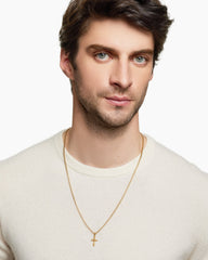 Cross Amulet in 18K Yellow Gold, 19mm